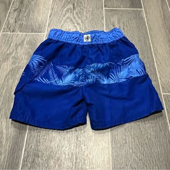 Kid's Body Glove Blue Tropical Print Swimsuit Shorts - Picture 8 of 9